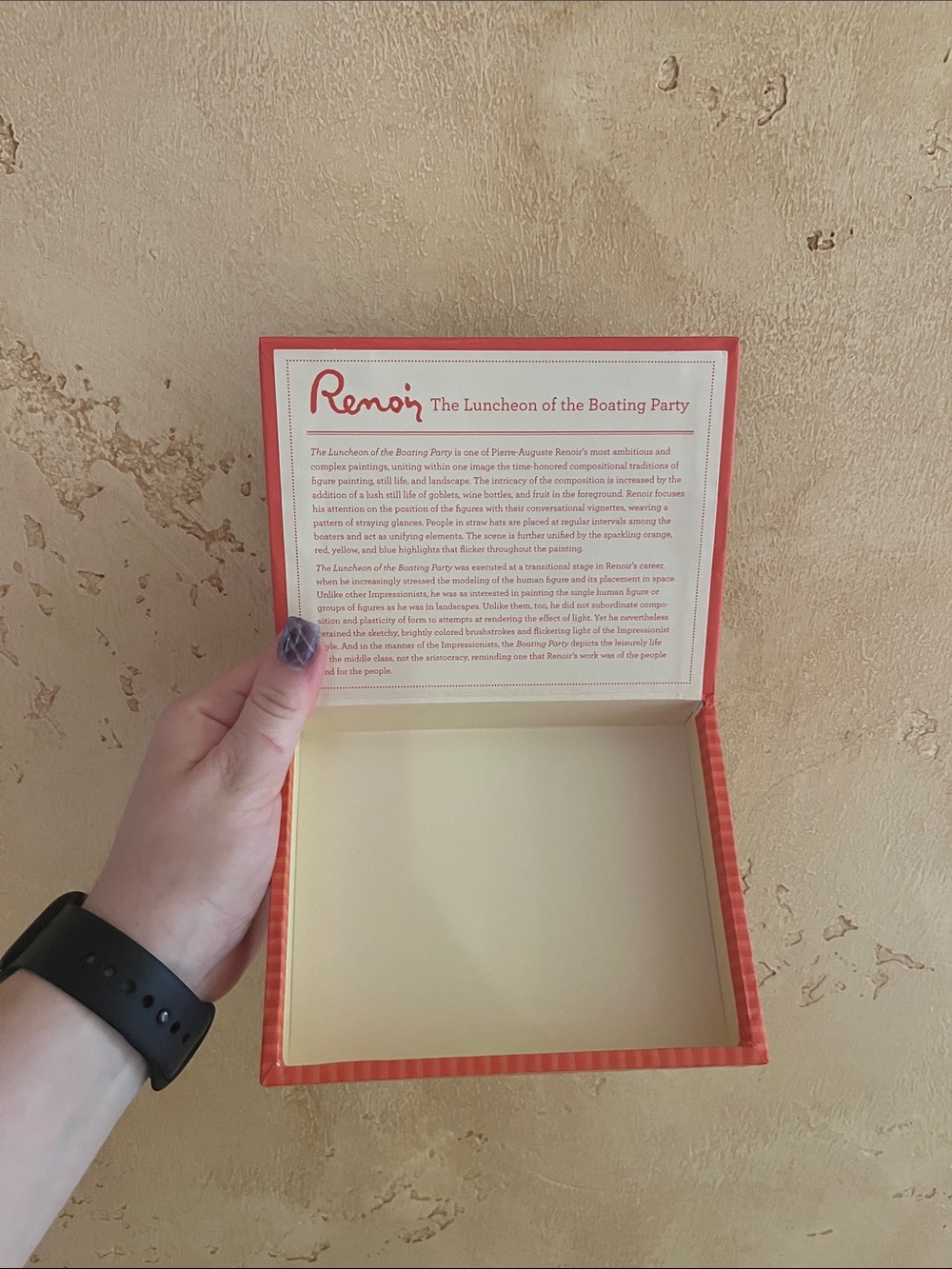 Vintage-Style Postcard Box Featuring Renoir’s Luncheon of the Boating Party - Picture 3 of 3